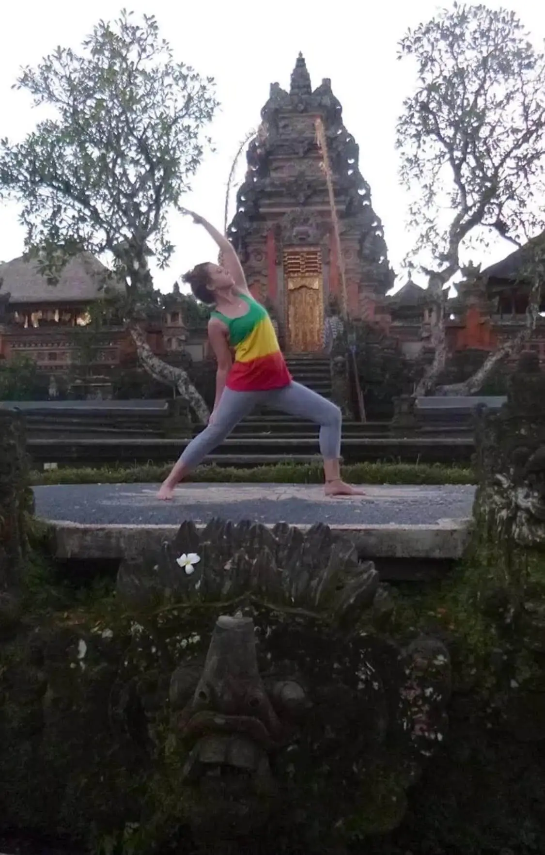 A Yoga Teacher in Reverse Warrior Pose